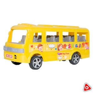 Автобус школьный желтый, оранжевый пластик музыкальный