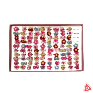 Кольцо детское "Выбражулька" цветочки/бантики 60599