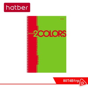 Тетрадь общая 80л А4 "Hatber 2Colors" на пружине клетка / 3674