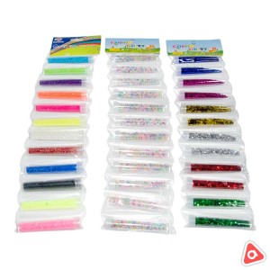 Набор для творчества "Пайетки" в баночках / уп 12 шт