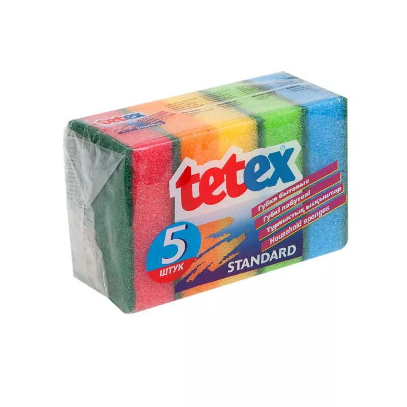 Губки для посуды "TETEX " в уп 5 шт 0143