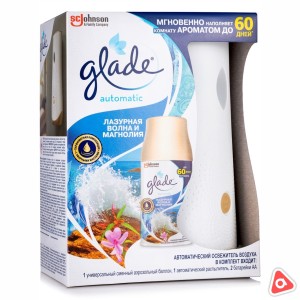 Освежитель воздуха "Glade" (диспенсер) "Лазурная волна и магнолия"