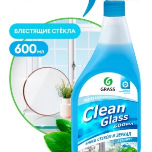 Средство для мытья стёкол GRASS "Clean Glass" "Голубая лагуна" флакон 600 мл