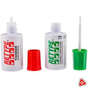 Корректор набор (разбавитель) с кисточкой RETYPE 20 ml 2 в 1