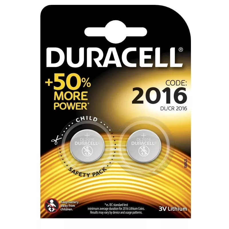Батарея таблетки DURACELL/ CR 2016 / в уп 2 шт