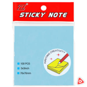 Бумага для заметок 1цв 100л STICKY NOTE 76x76mm голубой/GS20NBL