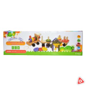 Развивающий паровозик дерево Geometric building block car 36+ / 23-81