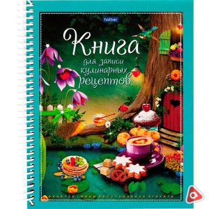 Книга для записи кулинар рецептов 80 л А5 Hatber на пружине / 12827