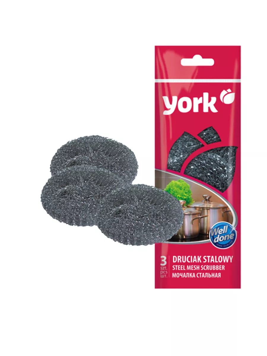 Скребок стальной "YORK" в уп 3 шт / 03010