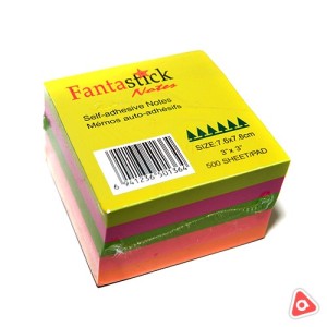 Бумага для заметок 5цв 450/500л Fantastick/Aristotel 76x76mm