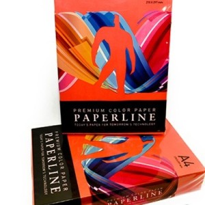 Цветная бумага A4.80гр.Paperline RED ( красный ), 500 л