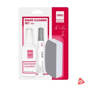 Набор для маркерной доски DELI / жидкость, маркер 2 шт, губка 7839