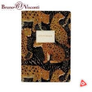 Тетрадь общая 40 л А5 Bruno Visconti "Леопард" клетка бежевая / 7-40-001/68