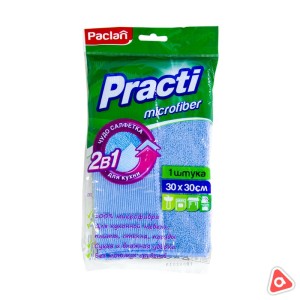 Тряпка микрофибра для кухни 30х30см Paclan Practi / 4818 / уп 1 шт