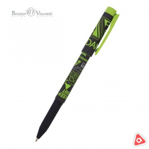 Ручка шариковая BV FunClick автомат Псы на стиле 0.7 мм, синий стержень