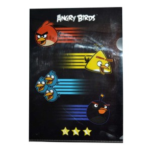 Папка уголок пластиковая А4 180 мкм Hatber Angry Birds 10907