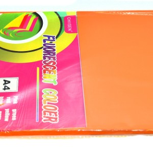 Цветная бумага A4.80гр 100л 5 цв Fluorescent coloer неон