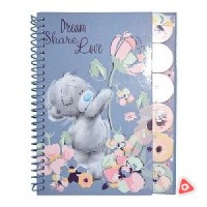 Блокнот на пружине "Dream Share Love" с цветными разделителями, 60л., тверд. переплет MYFS-UA1-5037