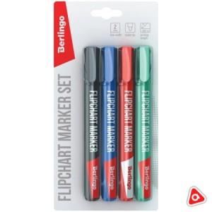 Маркер/ набор для флипчарта "Berlingo" 4цв. 2 мм / 42209