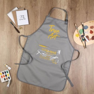 Фартук для художников True Art непромокаемый серый 85х90см/28642