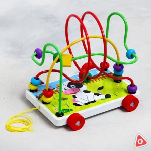 Развивающий лабиринт дерев. Серпантинка-лабиринт на колесиках /34919