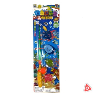 Рыбалка мультяшки на блистере с рыбками (на магните) / 555-110