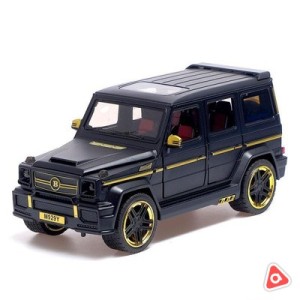 Машина металическая Джип красный звук+свет