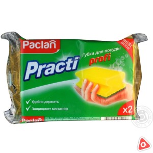 Губка для посуды Paclan Practi profi /уп 2