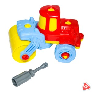 Конструктор-транспорт "Дорожный каток" (18 элементов) 77776