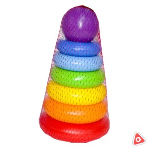 Пирамидка Полесье "Колечко - шар" (8 элементов) h=240 мм /62383