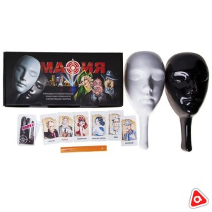 Игра настольная Нескучные игры "Мафия" в комплекте маски, в коробке/8100