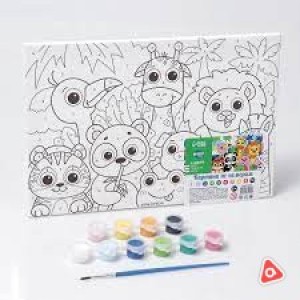 Картина по номерам на холсте 20х30см Яркие Зверята,Лучшие подруги /9085900/9567639