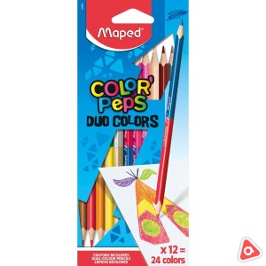 Карандаши 24 цв MAPED Colorpeps Duo Colors Двусторонние/829600 /уп 12 шт