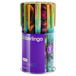 Ручка шариковая Berlingo "Futureal" 0.7 мм синий стержень, ассорти /уп 24 шт/07512