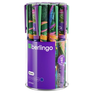 Ручка шариковая Berlingo "Jumble" 0.7 мм синий стержень, ассорти /уп 24 шт/07513