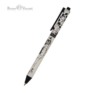 Ручка шариковая BV ArtClick автомат Человекокот 0.5 мм, синий стержень