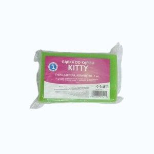 Губка массажная для тела "KITTY" прямоугольная, с массажным слоем /1521